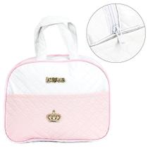 Bolsa Maternidade p Acessórios de Baby Reborn Rosa Pequena