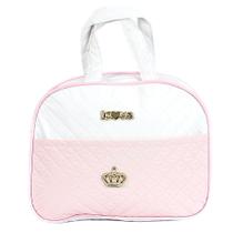 Bolsa Maternidade p Bebê Rosa e Branco Feminino Bolsa Maternidade p Bebê Rosa e Branco Feminino