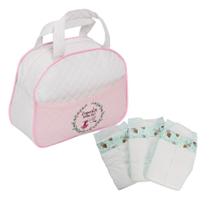 Bolsa Maternidade Rosa com 03 Fraldas para Bebê RN Bolsa Maternidade Rosa com 03 Fraldas para Bebê RN