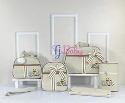Bolsa maternidade Safari 5 peças kit completo para bebê 5 peças (FJ)