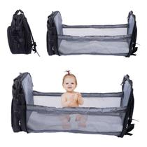 Bolsa Maternidade Vira Berço Troca Bebê Porta Lenço Fralda