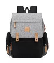 Bolsa Maternity Land Modelo Luxury Cinza Com Preto Bolsa Maternity Land Modelo Luxury Cinza Com Preto