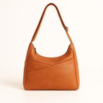 Bolsa Media Alça Transversal Divisorias Feminina de Ombro Estilo Saco Média Couro Moderna Tipo Estilo Carteiro