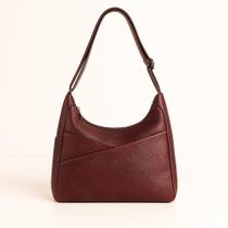 Bolsa Media Alça Transversal Divisorias Feminina de Ombro Estilo Saco Média Couro Moderna Tipo Estilo Carteiro