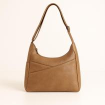 Bolsa Media Alça Transversal Divisorias Feminina de Ombro Estilo Saco Média Couro Moderna Tipo Estilo Carteiro