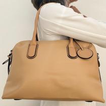 Bolsa Média Bege e Prata Bolsa Média Bege e Prata