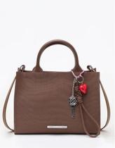 Bolsa Média Com Chaveiro Petite Jolie Heaven Pj11353 Cor:Chocolate Bolsa Média Com Chaveiro Petite Jolie Heaven Pj11353 Cor:Chocolate