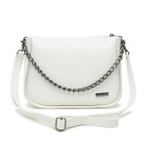 Bolsa Média Crossbody Transversal Alça Ajustável Corrente Branco Bolsa Média Crossbody Transversal Alça Ajustável Corrente Branco