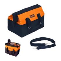 Bolsa Média De Transporte Para Ferramentas Lona 20 Bolsos Maleta Resistente Mecânico Eletricista