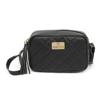 Bolsa Média Feminina Bordada Quadrada