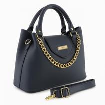Bolsa Média Feminina Detalhes De Corrente Com Alça Transversal E Divisórias