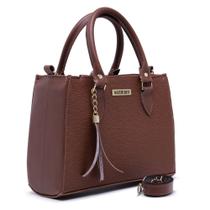 Bolsa Média Feminina Tote Com Alça De Lado Estruturada Top