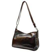 Bolsa Média Ombro Couro Onix