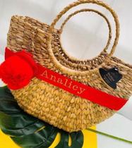 Bolsa meia lua com faixa