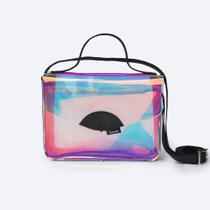 Bolsa Menina Tweenie Transparente Holográfica Preta 580.185 Bolsa Menina Tweenie Transparente Holográfica Preta 580.185