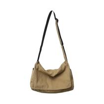 Bolsa Mensageira Vintage De Lona Para Mulheres, Tote Casual Para Adolescentes, Bolsa Transversal