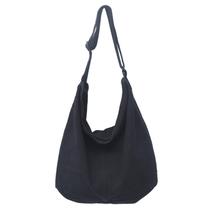 Bolsa mensageiro GAXOS Aesthetic Cute Vintage Black Canvas Feminina
