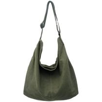 Bolsa mensageiro GAXOS Aesthetic Vintage Green Canvas Feminina
