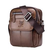 Bolsa Mensageiro Masculina De Couro De Vaca De Grande Capacidade, Bolsa Casual De Ombro