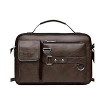 Bolsa Mensageiro Retro Impermeável De Grande Capacidade Para Homens, Pasta Para Laptop Para