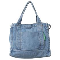 Bolsa Messenger, bolsa tiracolo grande em jeans para mulheres