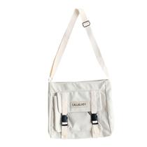 Bolsa Messenger Chic Canvas para mulheres 34x30cm Bolsa Messenger Chic Canvas para mulheres 34x30cm