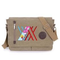 Bolsa Messenger Darlings in Franxxs Anime Canvas 35x12x26cm Bolsa Messenger Darlings in Franxxs Anime Canvas 35x12x26cm