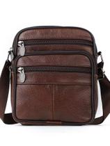 Bolsa Messenger de couro genuíno para homens - design moderno Bolsa Messenger de couro genuíno para homens - design moderno