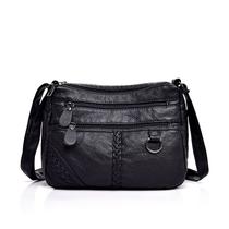 Bolsa Messenger de couro macio para mulheres de grande capacidade