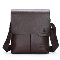 Bolsa Messenger de couro para homens, bolsa tiracolo casual