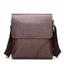 Bolsa Messenger de couro para homens, bolsa tiracolo empresarial