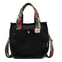 Bolsa Messenger de lona genérica preta Bolsa Messenger de lona genérica preta
