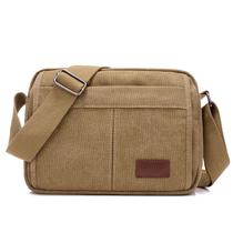Bolsa Messenger de lona para homens, bolsa de ombro tiracolo casual