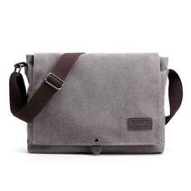 Bolsa Messenger de lona para homens, casual, tiracolo