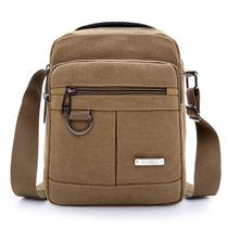 Bolsa Messenger de lona para homens compacta com alça ajustável