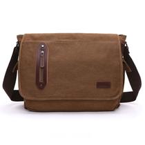Bolsa Messenger de lona para homens grande 34x10x30cm preta Bolsa Messenger de lona para homens grande 34x10x30cm preta