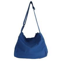 Bolsa Messenger de lona para mulheres, cor sólida, estilo minimalista