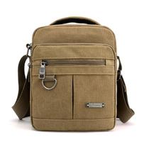 Bolsa Messenger Durab Canvas para homens 19x10x23cm cáqui