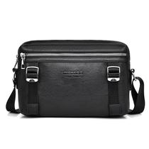 Bolsa Messenger em couro PU impermeável para homens