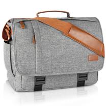 Bolsa Messenger ESTARER 17-17,3" em lona resistente à água - cinza