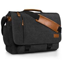 Bolsa Messenger ESTARER 17-17,3" - Lona Resistente à Água - Cinza Escuro
