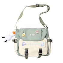 Bolsa Messenger Extolove Cute Kawaii Crossbody Green Nylon