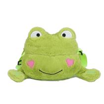 Bolsa Messenger Green Frog Anime Plush para crianças de 2 a 10 anos