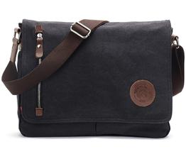 Bolsa Messenger HuaChen M36 Vintage Canvas 36x8x29 cm para laptop de 14"