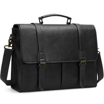 Bolsa Messenger RAINSMORE para homens em couro impermeável de 15,6"