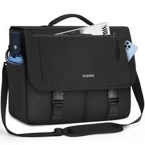 Bolsa Messenger RAINSMORE para homens para laptop de 15,6 polegadas preta