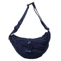 Bolsa Messenger Vintage Denim de grande capacidade 43x10x23cm
