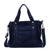 Bolsa Messenger Vintage Jeans de grande capacidade a tiracolo