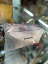 Bolsa Metalizada de Couro Feminina - Rosa Claro
