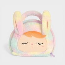Bolsa Metoo Plush Coelha Arco-Íris Com Alça De Mão